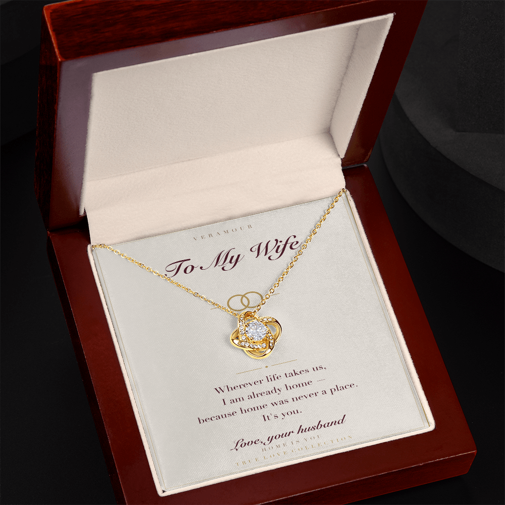 To My Wife necklace — angled view
